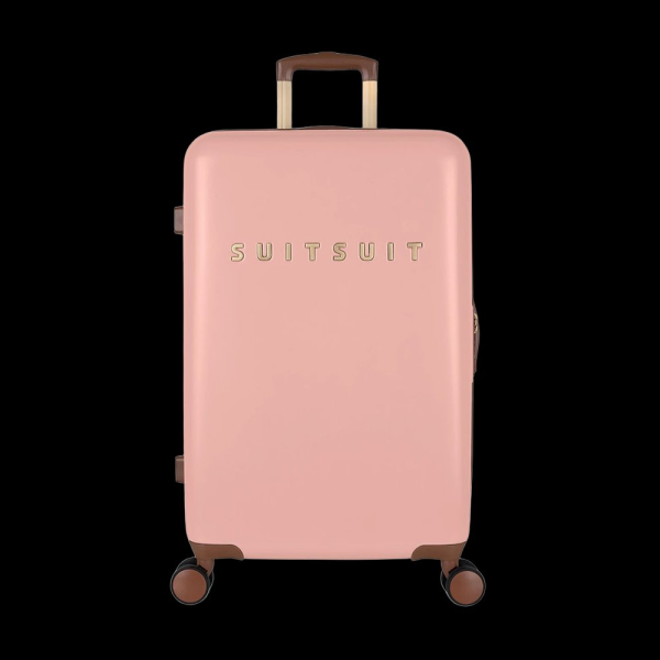Plastový kufr SUITSUIT® Fab Seventies Coral Cloud M - růžová