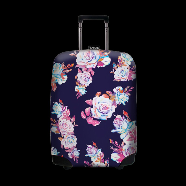 Obal na kufr REAbags Roses - modrá