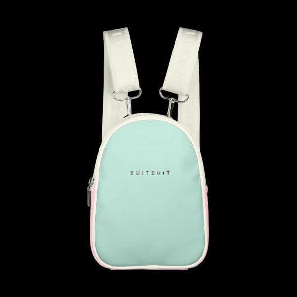 Batoh SUITSUIT® Fabulous Fifties Mint & Pink mini 3 L - zelená