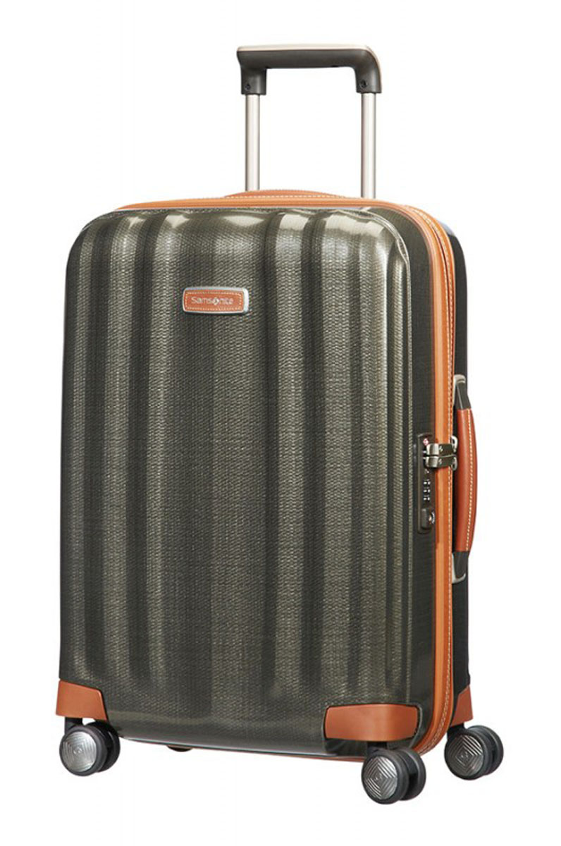 Samsonite LITE-CUBE DLX Spinner 55 cm (Dark Olive/ Brown)