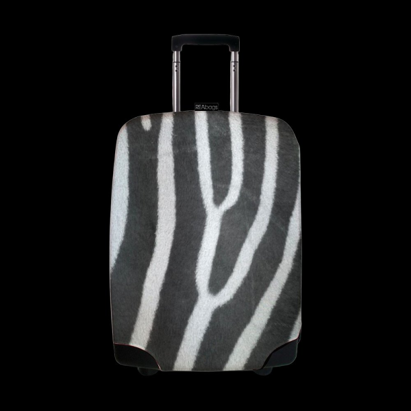 Obal na kufr REAbags Zebra - bílá