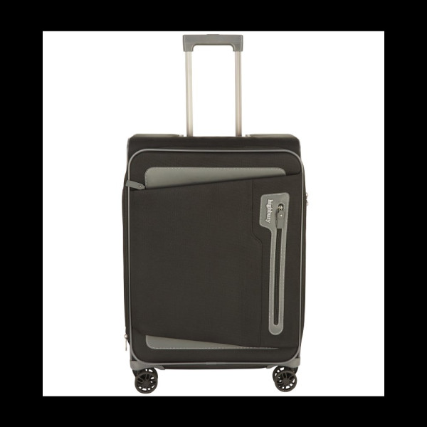 Textilní kufr HIGHBURY HBY-0172/3-M_black-grey - černá