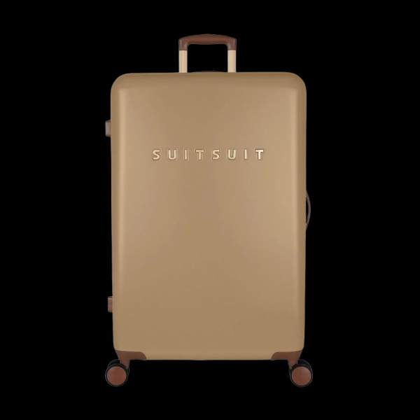 Plastový kufr SUITSUIT® Fab Seventies Cuban Sand L - hnědá