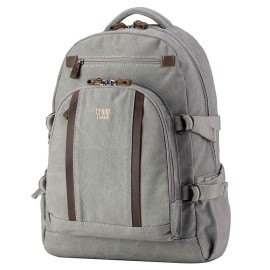 Image pro obrázek produktu Troop London TRP0257 Velký batoh z přírodní bavlny - Šedý
