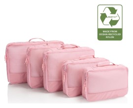 Image pro obrázek produktu Heys Ecotex Packing Cube 5 Pc Set Pink Sand
