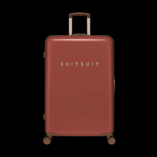 Plastový kufr SUITSUIT® Fab Seventies Red Ochre L - červená