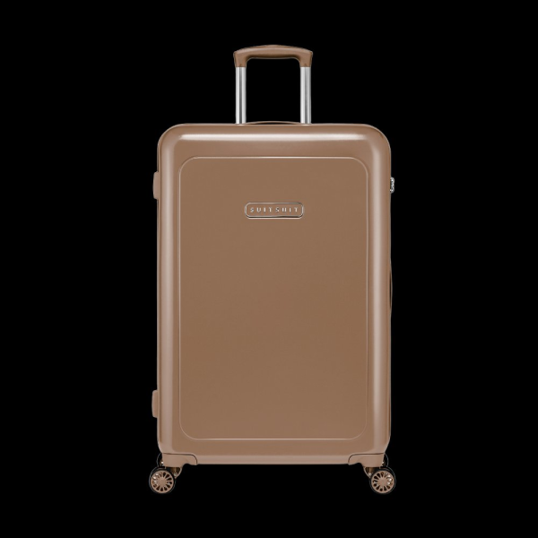 Plastový kufr SUITSUIT® Blossom Mocha Mousse L - hnědá