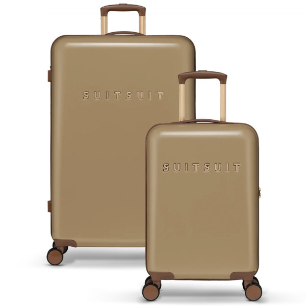 Sada cestovních kufrů SUITSUIT® Fab Seventies Cuban Sand 2 ks - hnědá